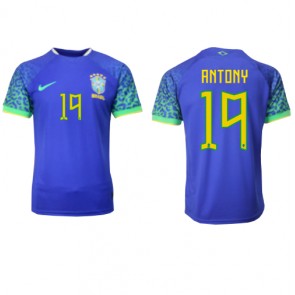 Brazylia Antony #19 Koszulka Wyjazdowych MŚ 2022 Krótki Rękaw